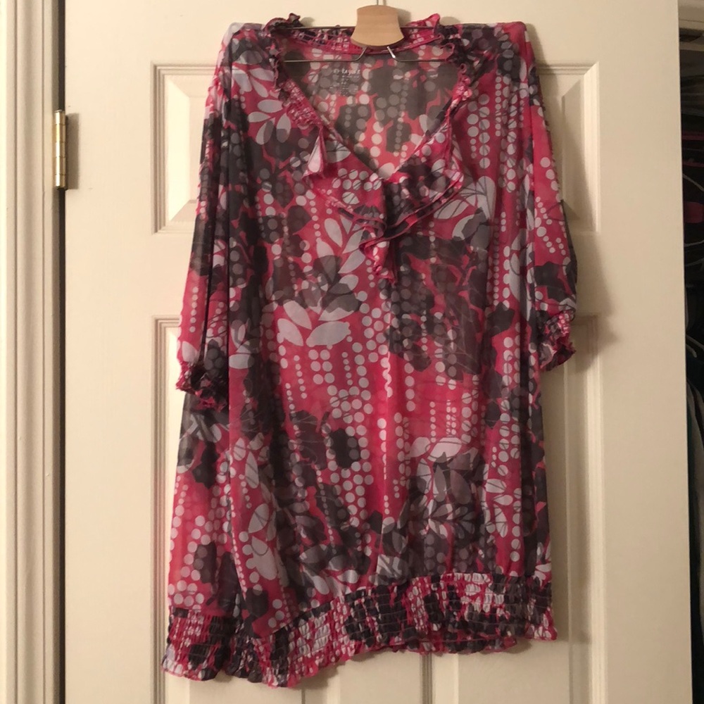 Sheer pink top